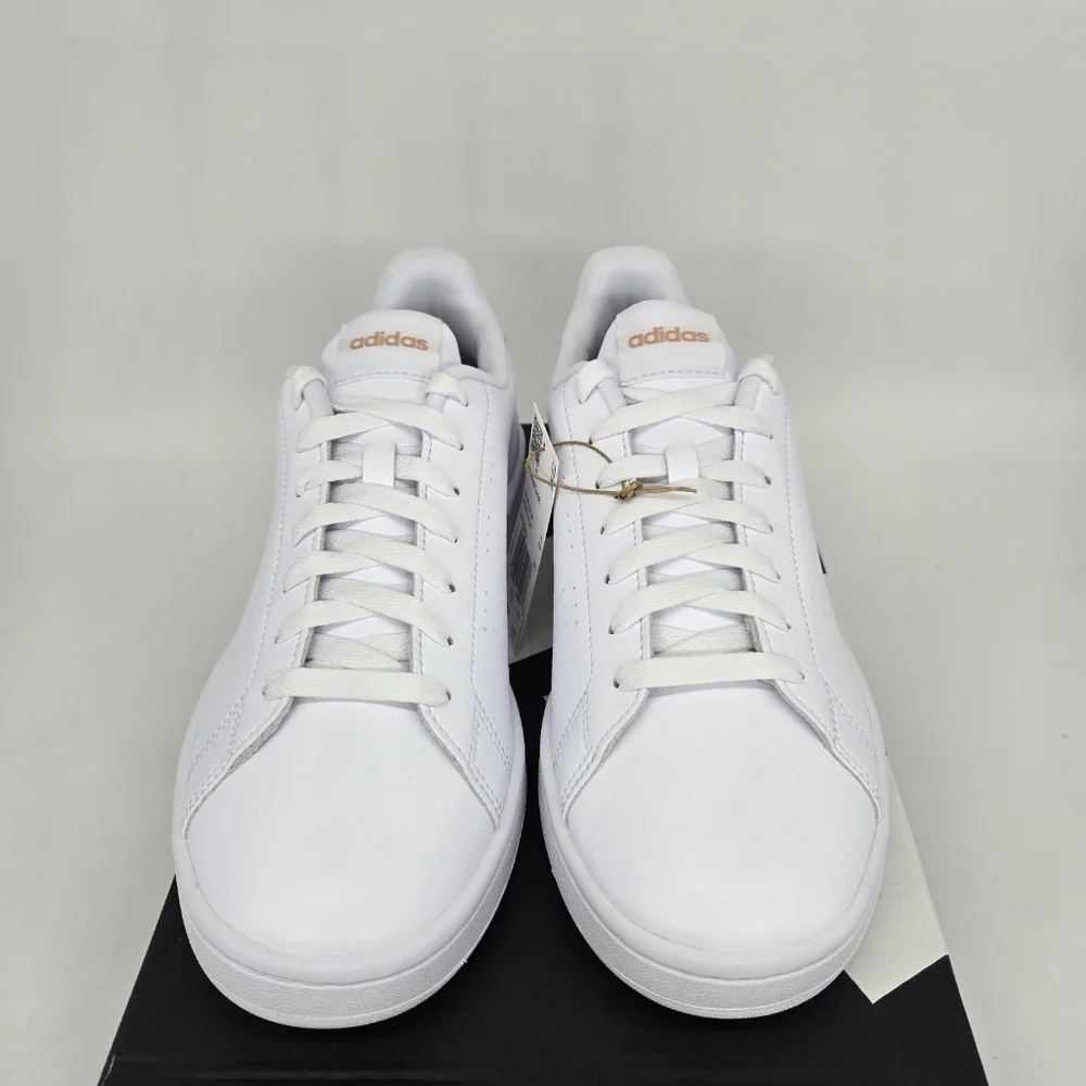 Adidas Women's Advantage 'White Copper Metallic' Shoes Size 9.5 New